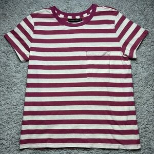 Abercrombie and Fitch Shirt Womens Small Vintage Y2K Single Stitch Stripe Chest